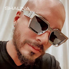 Load image into Gallery viewer, SHAUNA Retro Square Sunglasses Women Brand Designer Summer Styles Candy Colors Fashion Silver Mirror Shades Men UV400