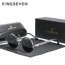 Load image into Gallery viewer, KINGSEVEN High Quality Gothic Steampunk Sunglasses Polarized Men Women Brand Designer Vintage Round Metal Frame Sun Glasses