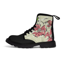Load image into Gallery viewer, Wild Pink Flower Women's/Youth Canvas Boots