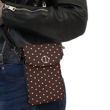 Load image into Gallery viewer, Traveling Brown Dots Small Cell Phone Wallet