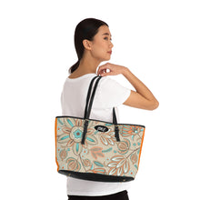 Load image into Gallery viewer, Gray Flower 3 PU Leather Shoulder Bag