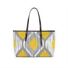 Load image into Gallery viewer, Big Yellow Gray PU Leather Shoulder Bag