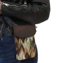 Load image into Gallery viewer, Brown Crown Small Cell Phone Wallet