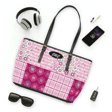 Load image into Gallery viewer, Purple Flower PU Leather Shoulder Bag