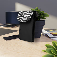 Load image into Gallery viewer, Zig Zag Black Small Cell Phone Wallet