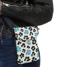 Load image into Gallery viewer, Blue Leopard Small Cell Phone Wallet