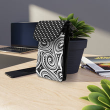 Load image into Gallery viewer, Polka Dot Swirl Small Cell Phone Wallet