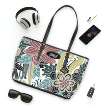 Load image into Gallery viewer, 3D Flower Bank Purple 2 PU Leather Shoulder Bag