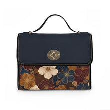 Load image into Gallery viewer, Blue Flower Spread Waterproof Canvas Bag
