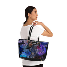Load image into Gallery viewer, Purple Flower PU Leather Shoulder Bag
