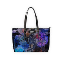 Load image into Gallery viewer, Purple Flower PU Leather Shoulder Bag
