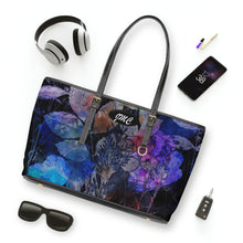 Load image into Gallery viewer, Purple Flower PU Leather Shoulder Bag
