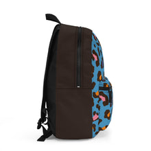 Load image into Gallery viewer, Blue Big Leopard Backpack
