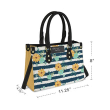 Load image into Gallery viewer, yellow flow flowers PU Leather Handbag-Small (Model 1747)
