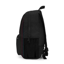Load image into Gallery viewer, Tune in Bright Striped Black Backpack
