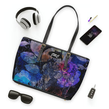 Load image into Gallery viewer, Purple Flower PU Leather Shoulder Bag
