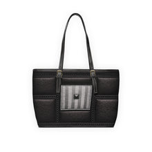 Load image into Gallery viewer, Slick Black PU Leather Shoulder Bag
