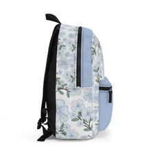 Load image into Gallery viewer, Baby Blues Flowing Flowers Backpack
