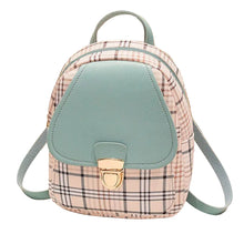 Load image into Gallery viewer, Ladies Check Lock Small Backpack One Shoulder Diagonal Handbag Coin Purse
