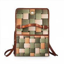 Load image into Gallery viewer, Woven Green Waterproof Canvas Bag
