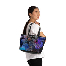 Load image into Gallery viewer, Purple Flower PU Leather Shoulder Bag

