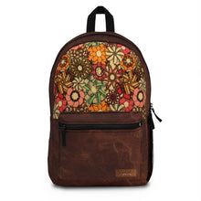 Load image into Gallery viewer, Old Brown Flower Bag Backpack
