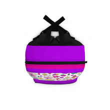 Load image into Gallery viewer, Purple Floral Backpack with Cute Designs - Perfect for Kids &amp; Teens
