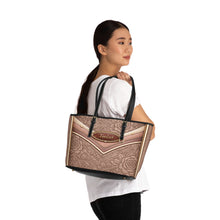 Load image into Gallery viewer, Big Brown Flowers 7 PU Leather Shoulder Bag
