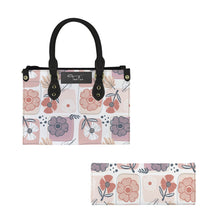 Load image into Gallery viewer, purple flowers PU Leather Handbag-Small (Model 1747)

