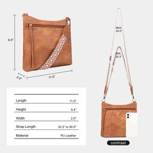 Load image into Gallery viewer, Crossbody Bags For Women With 2 Adjustable Straps Multi Pocket Small Cross Body Purse-Brown
