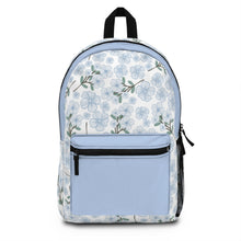 Load image into Gallery viewer, Baby Blues Flowing Flowers Backpack
