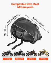 Load image into Gallery viewer, Motorcycle Tail Bag, 10 L Motorcycle Rear Seat Bag With Waterproof Rain Cover, Outdoor Sports Motorbike Luggage Storage Trunk Rack Backpack Handbag With Shoulder Strap And Inner Pocket, Black
