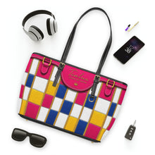 Load image into Gallery viewer, Pink Count PU Leather Shoulder Bag
