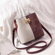 Load image into Gallery viewer, New Fashion Texture Bucket Bag - Foreign Gas Large Capacity Single Shoulder Diagonally Slant Color Bucket Bag
