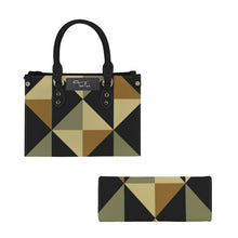 Load image into Gallery viewer, Tealux Green Puzzle PU Leather Handbag-Small (Model 1747)
