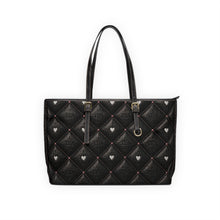 Load image into Gallery viewer, Black Heart 3T PU Leather Shoulder Bag
