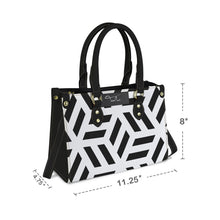 Load image into Gallery viewer, black maze PU Leather Handbag-Small (Model 1747)
