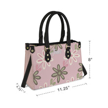 Load image into Gallery viewer, Green Flower Purse PU Leather Handbag-Small (Model 1747)
