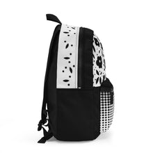 Load image into Gallery viewer, Floral Trendy Backpack – Stylish Black &amp; White Design for Everyday Use
