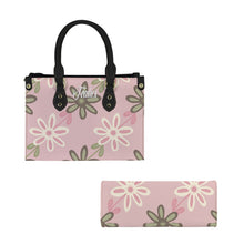 Load image into Gallery viewer, Green Flower Purse PU Leather Handbag-Small (Model 1747)
