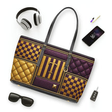 Load image into Gallery viewer, Purple Berry Tea PU Leather Shoulder Bag

