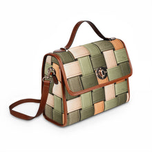 Load image into Gallery viewer, Woven Green Waterproof Canvas Bag
