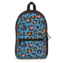 Load image into Gallery viewer, Blue Big Leopard Backpack
