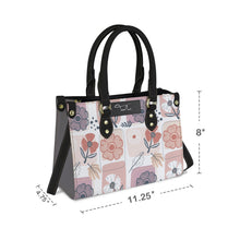 Load image into Gallery viewer, purple flowers PU Leather Handbag-Small (Model 1747)
