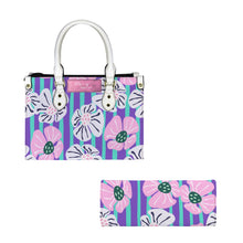 Load image into Gallery viewer, 100 flowers PU Leather Handbag-Small (Model 1747)
