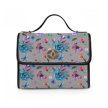 Load image into Gallery viewer, Big Blue Flower Tea Waterproof Canvas Bag
