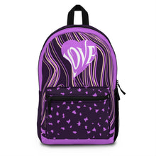Load image into Gallery viewer, Love Print Purple Backpack
