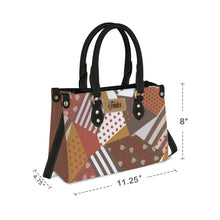 Load image into Gallery viewer, burgundy patch 3 PU Leather Handbag-Small (Model 1747)
