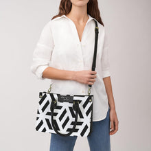Load image into Gallery viewer, black maze PU Leather Handbag-Small (Model 1747)
