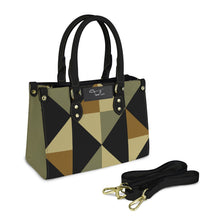 Load image into Gallery viewer, Tealux Green Puzzle PU Leather Handbag-Small (Model 1747)
